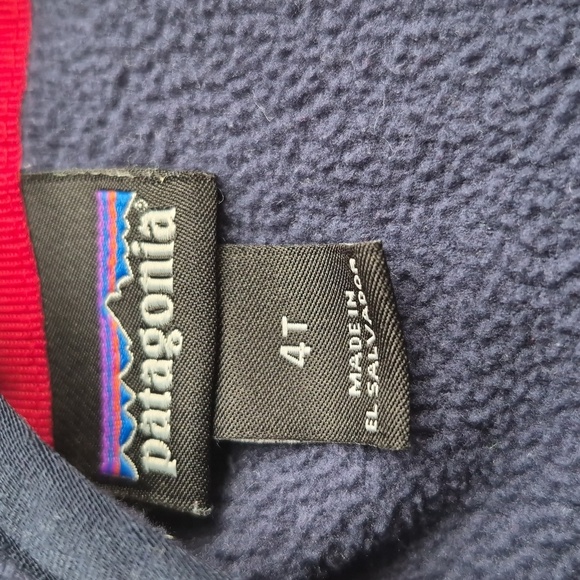 Patagonia Red-Blue Micro-Fleece Hoodie - Picture 3 of 4